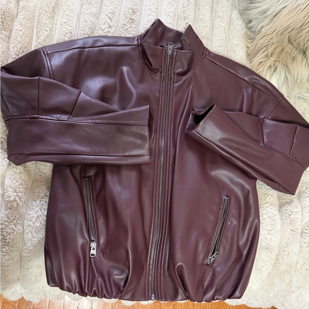 Abercrombie & Fitch Maroon Bomber Jacket